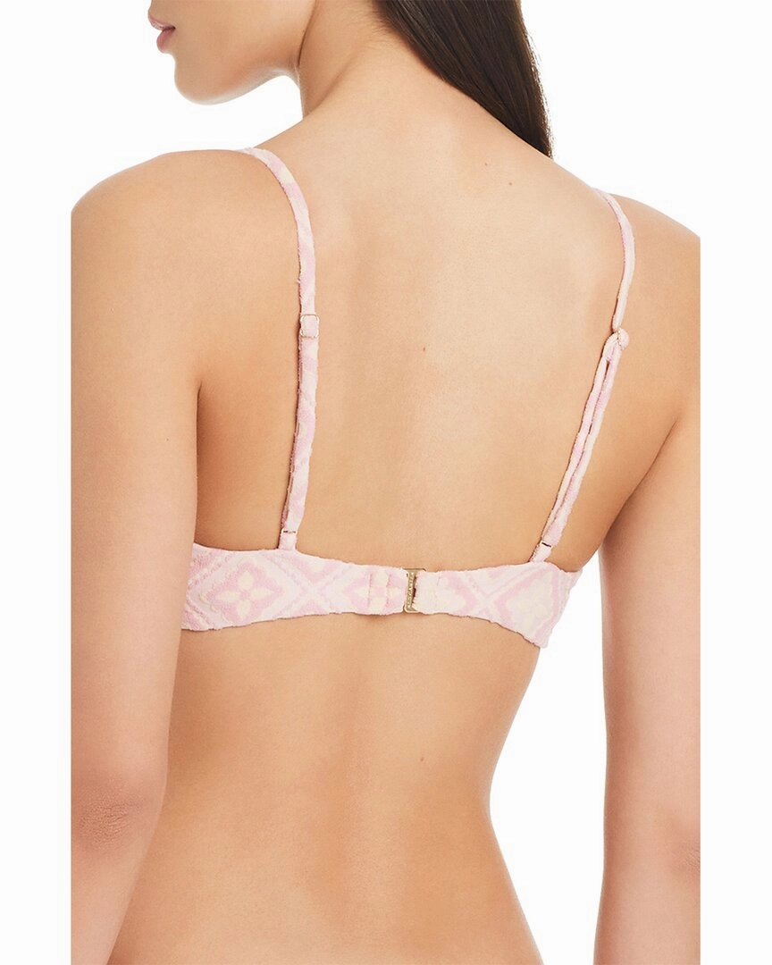 Red Carter Jacquard Geo Bralette Swim Top