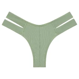 Sage Green Rib Euro Bikini Bottom