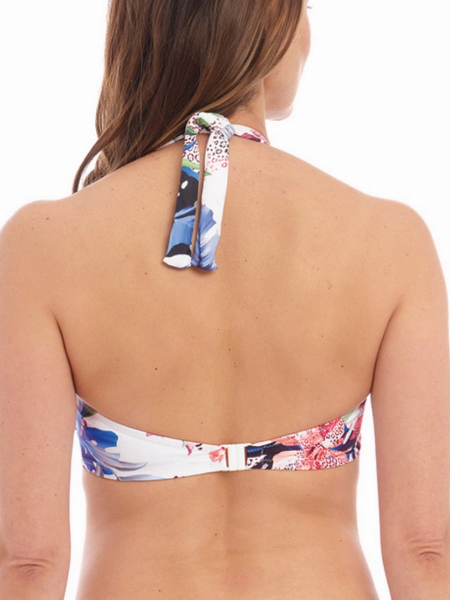 Santa Catalina Halter Plunge Bikini Top - Blue Depths