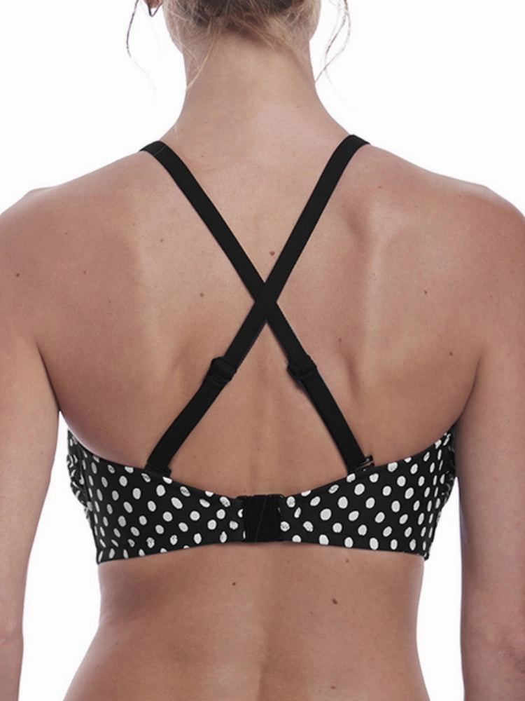 Santa Monica Bandeau Bikini Top - Black/White