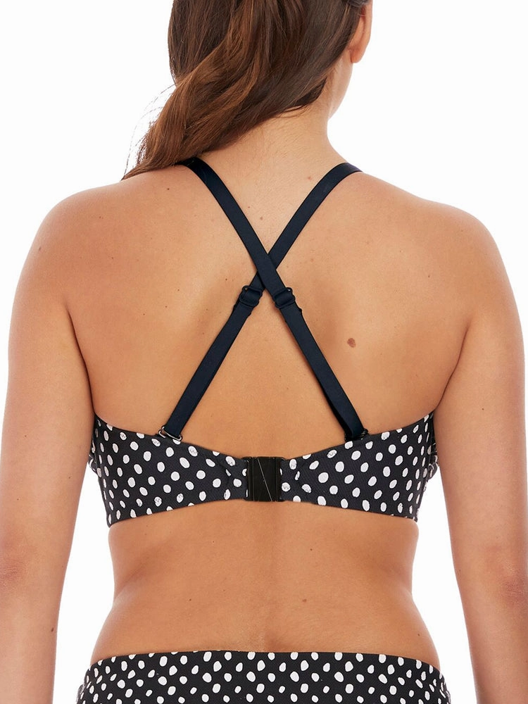 Santa Monica Bandeau Bikini Top - Black/White
