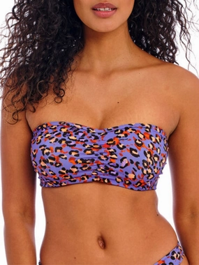Santiago Nights Bandeau Bikini Top - Leopard