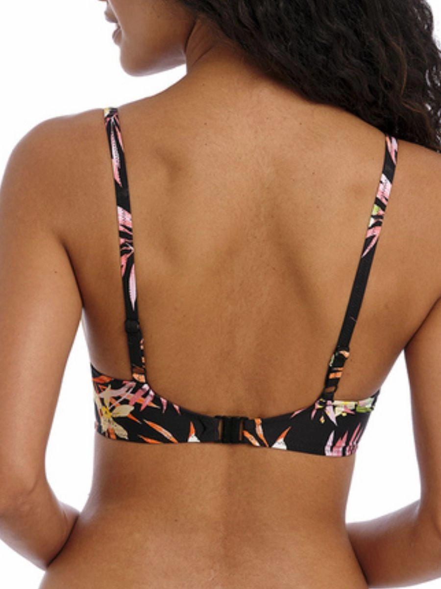 Savanna Sunset Plunge Tie Bikini Top - Multi