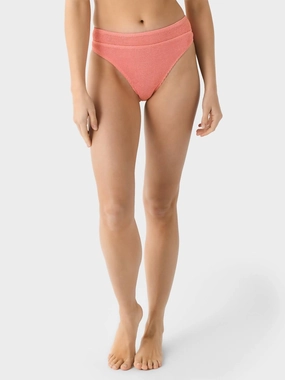 Savannah Brief Bikini Bottom In Shell Lurex