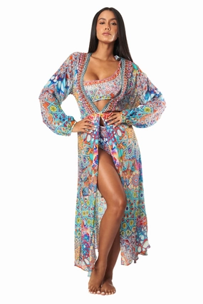 Savetta Wrap 2 Way Sleeve Maxi Dress