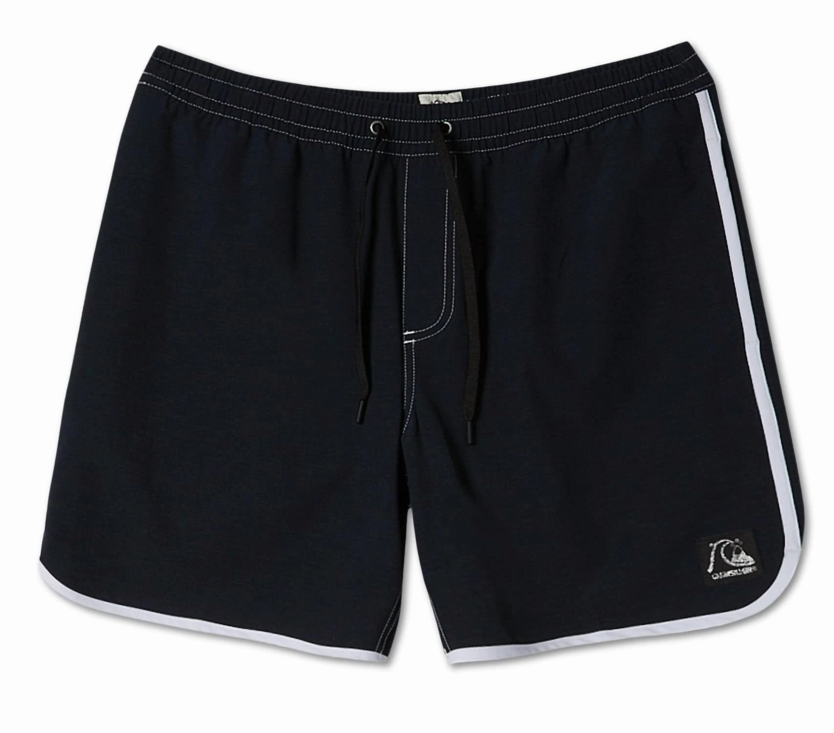 Scallop Hybrid Volley Shorts In Black