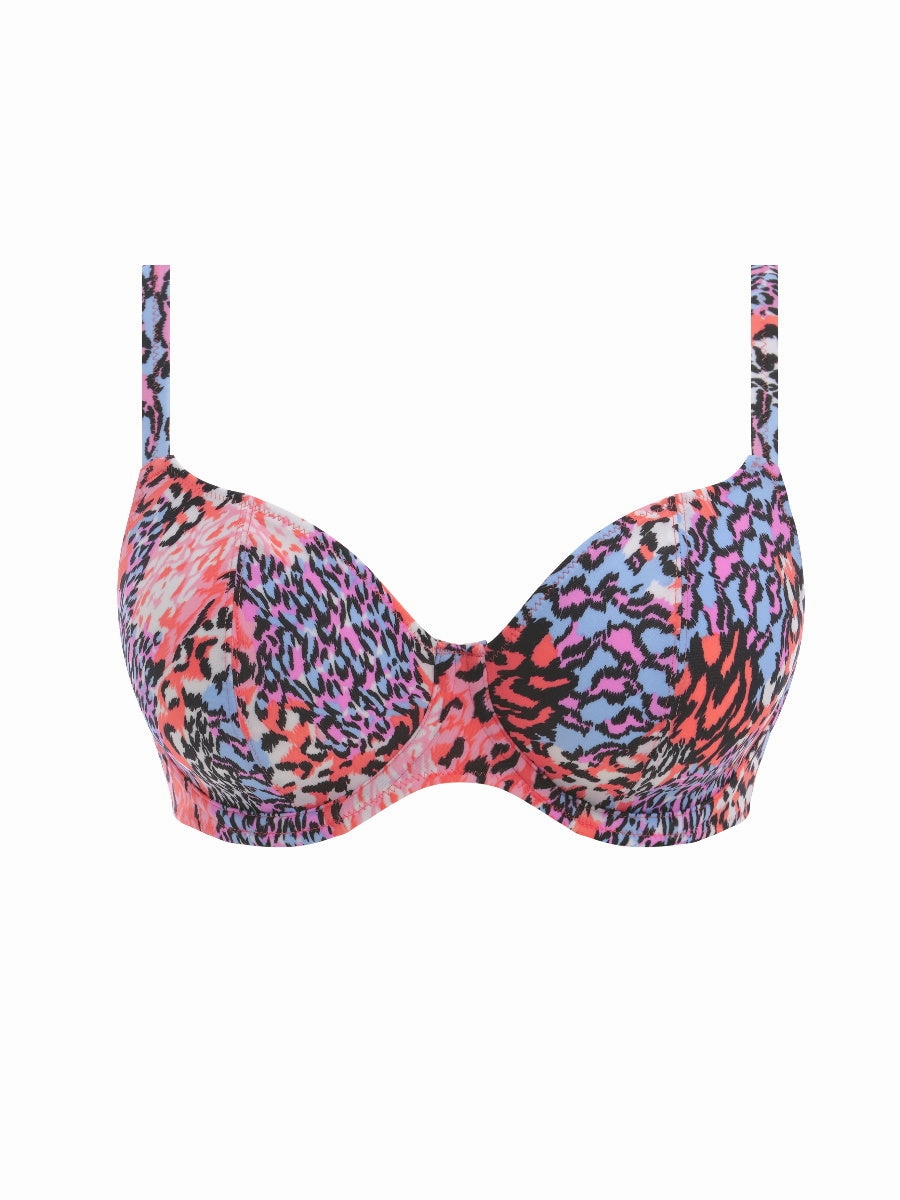 Serengeti Haze Plunge Bikini Top - Multi
