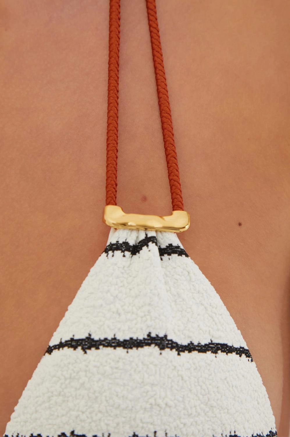 Serpentine Debbie Tri Bikini Top In White