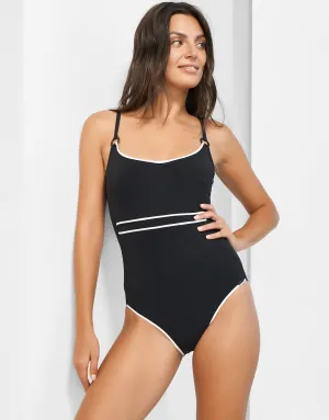Silence Underwired Swimsuit - Black and White