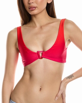 SIMKHAI Raquel Satin Ombre Ring Bikini Top