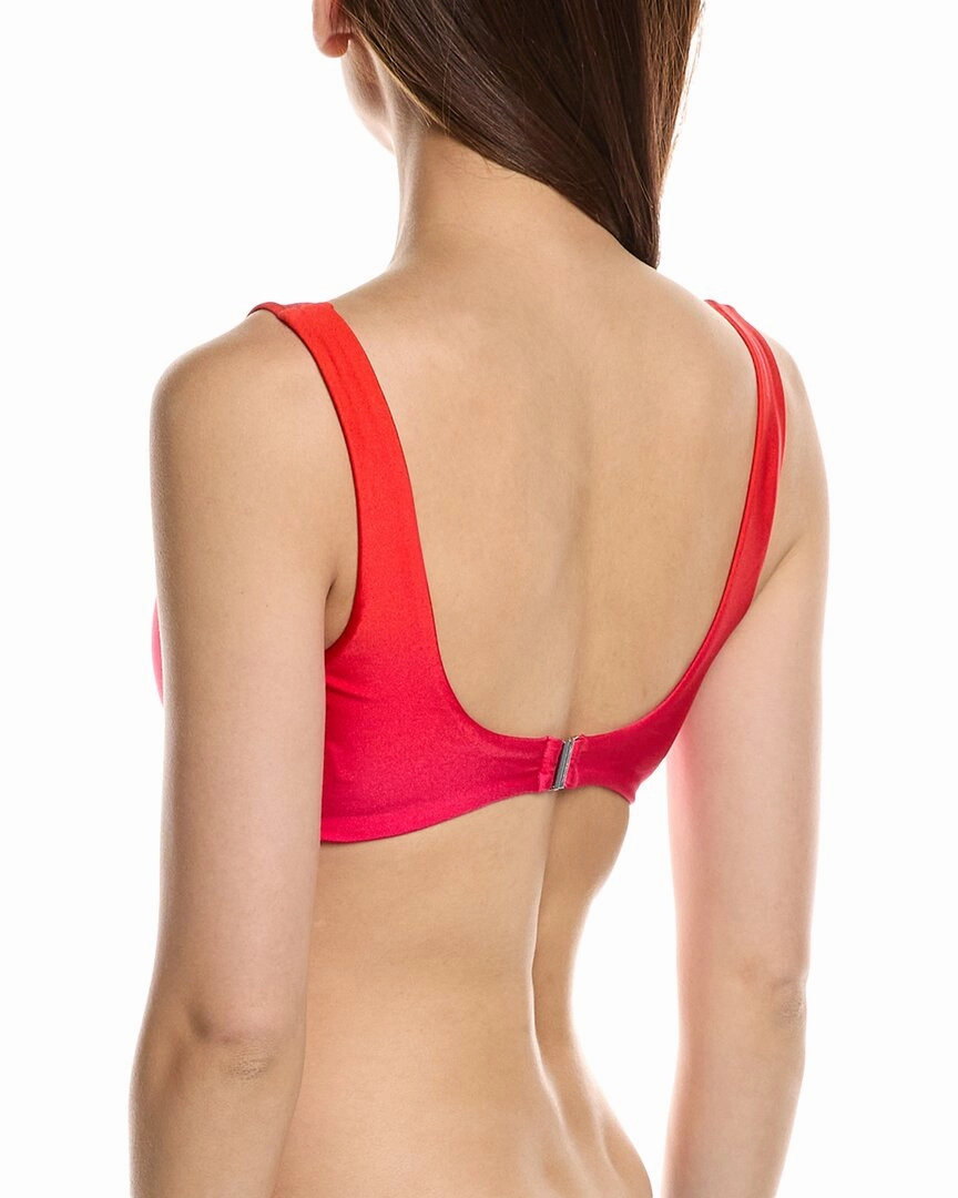 SIMKHAI Raquel Satin Ombre Ring Bikini Top