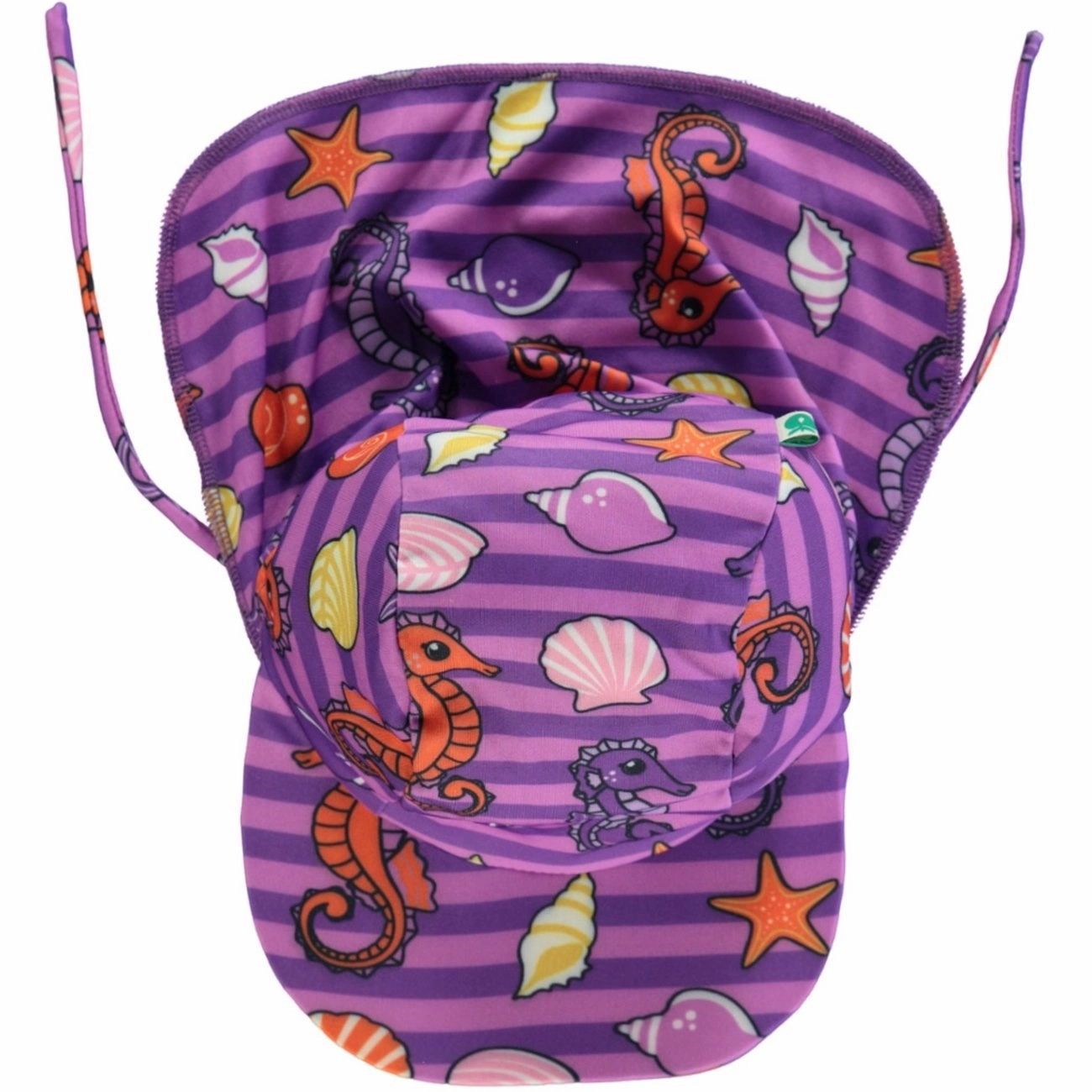 Sm?folk Spring Pink UV50 Sun Hat With Seahorses