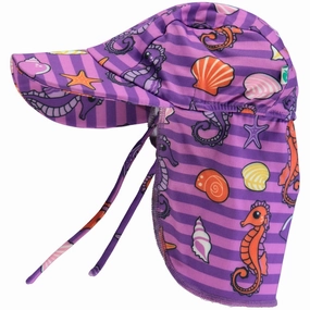 Sm?folk Spring Pink UV50 Sun Hat With Seahorses