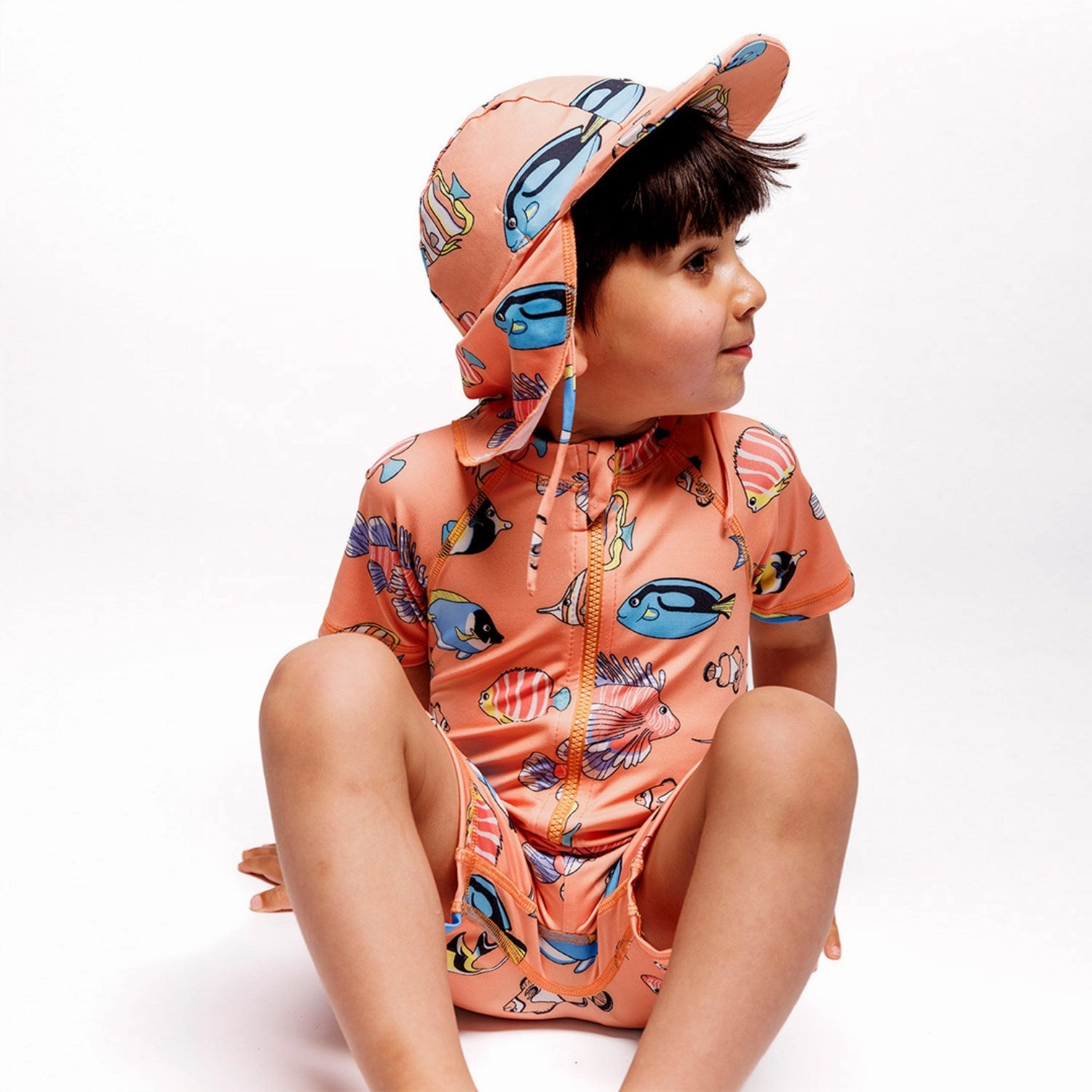 Smfolk Papaya UV50 Swimsuit With fisk