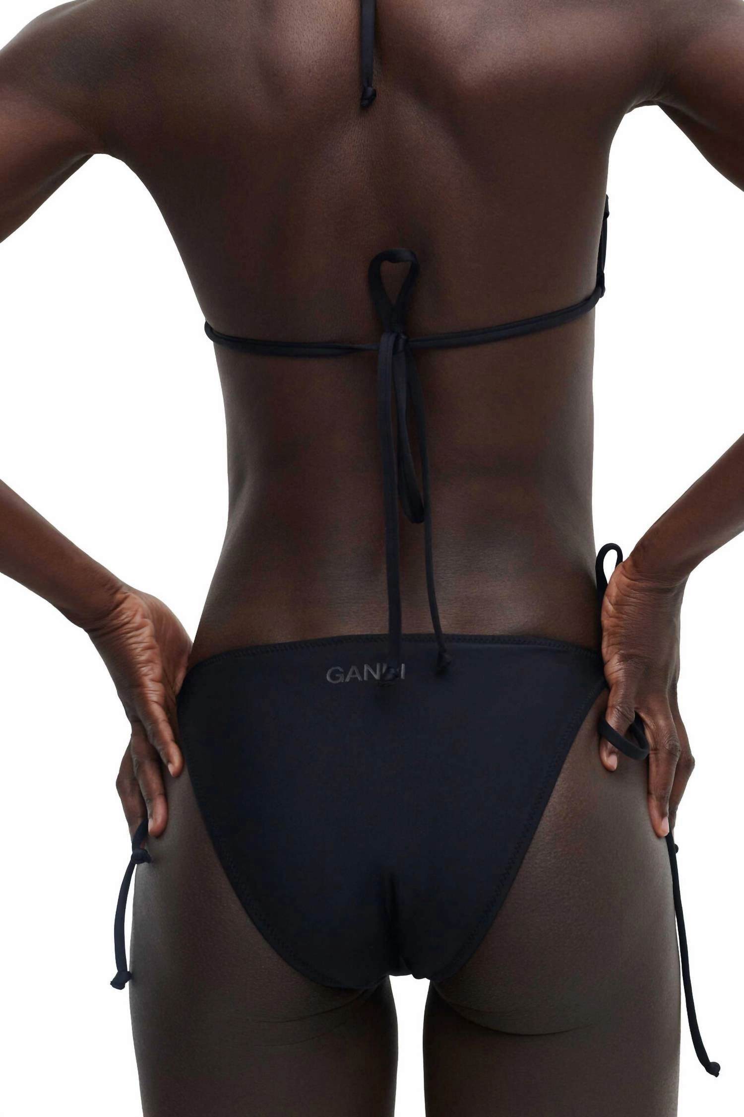 String Bikini Bottom In Black