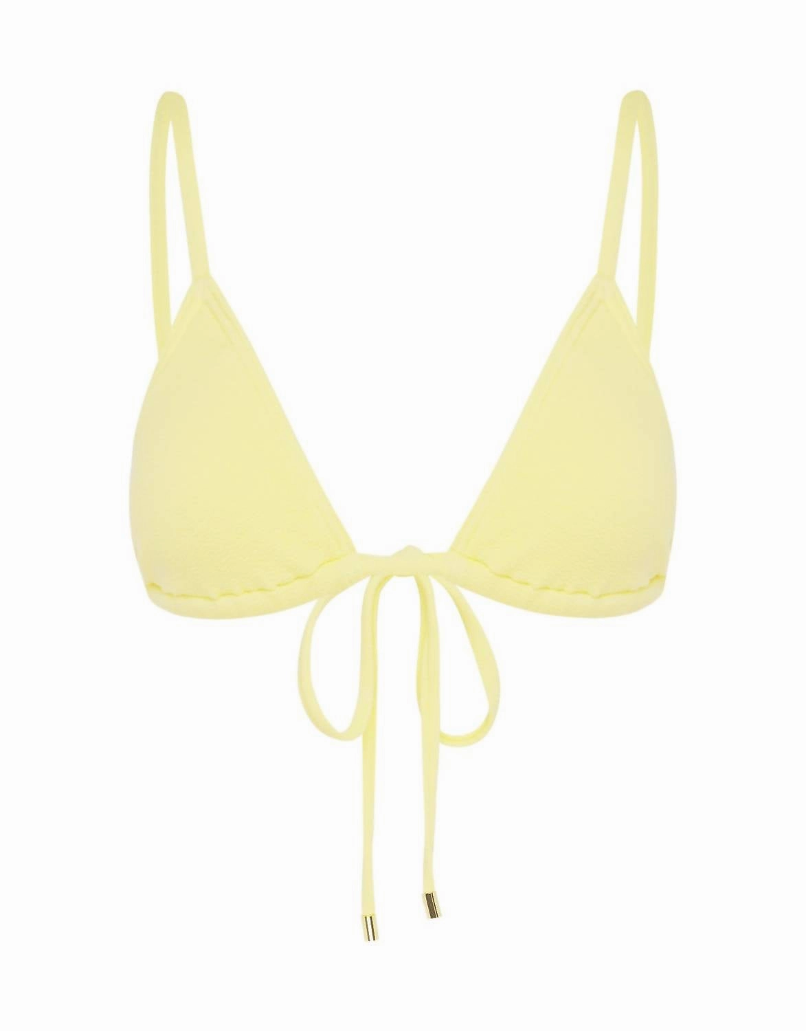String Triangle Bikini Top In Lemon