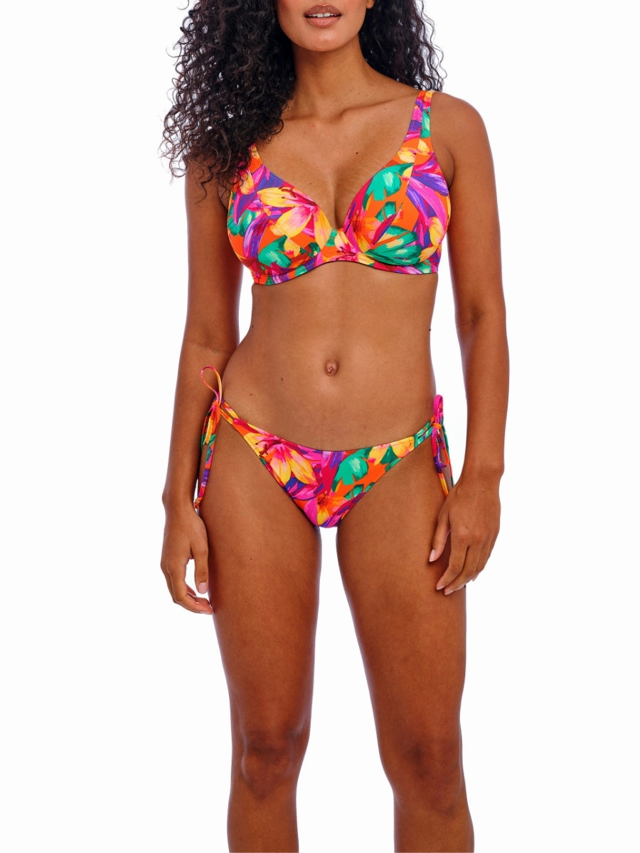 Sun Haze High Apex Bikini Top - Mandarin