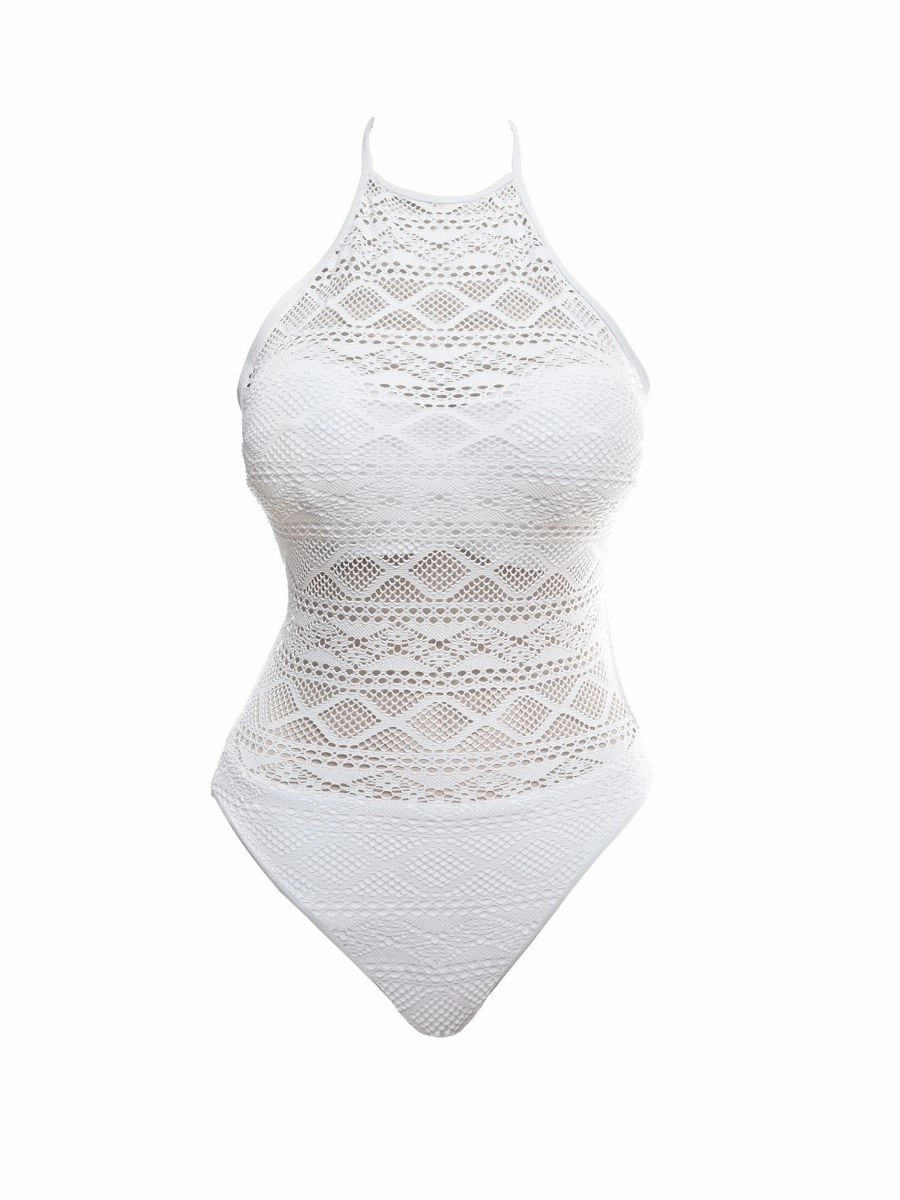 Sundance High Neck Swimsuit - White