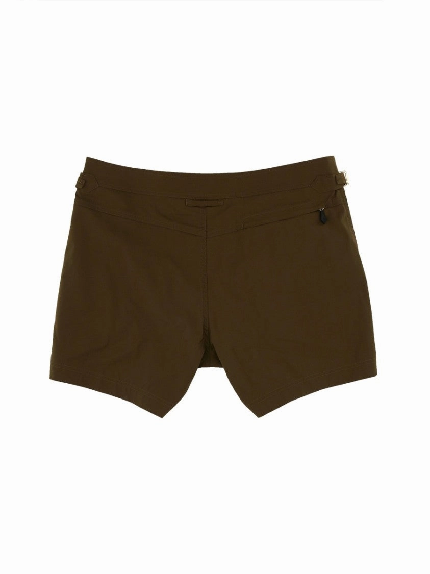Tailored Brown Swimsuit With Adjustable Straps