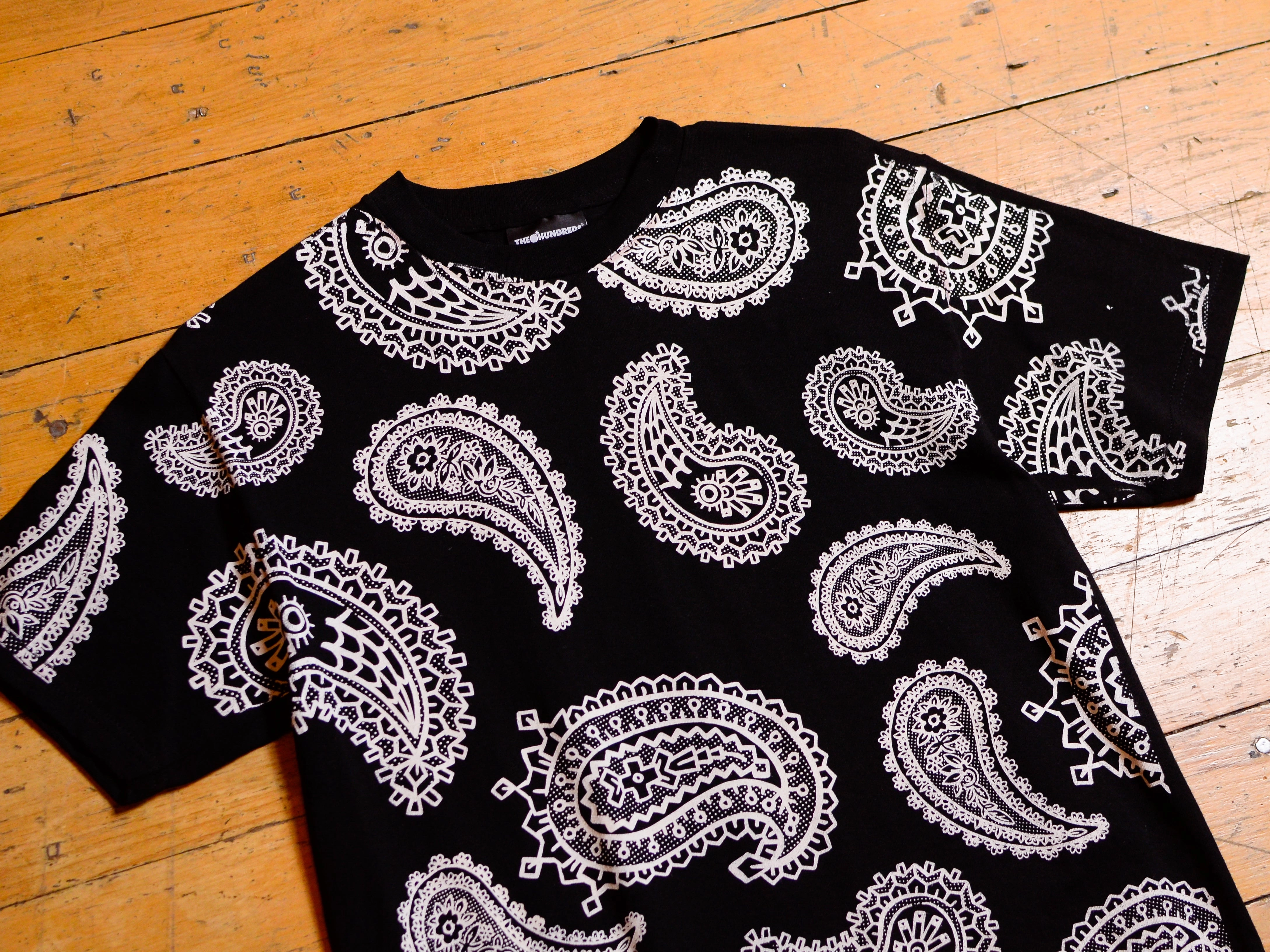 The Hundreds x Josh Vides Paisley T-Shirt - Black