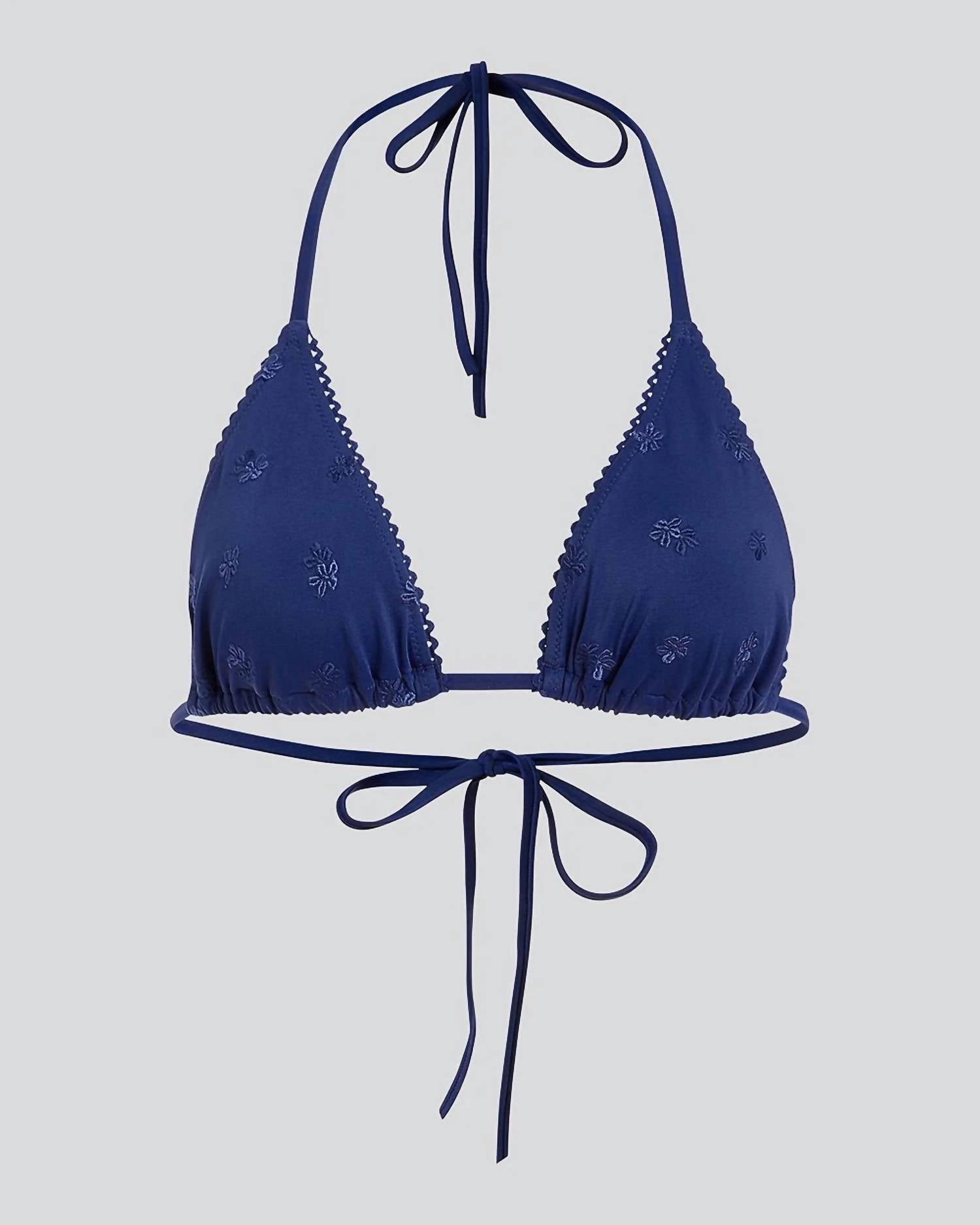 The Iris Bikini Top In French Navy