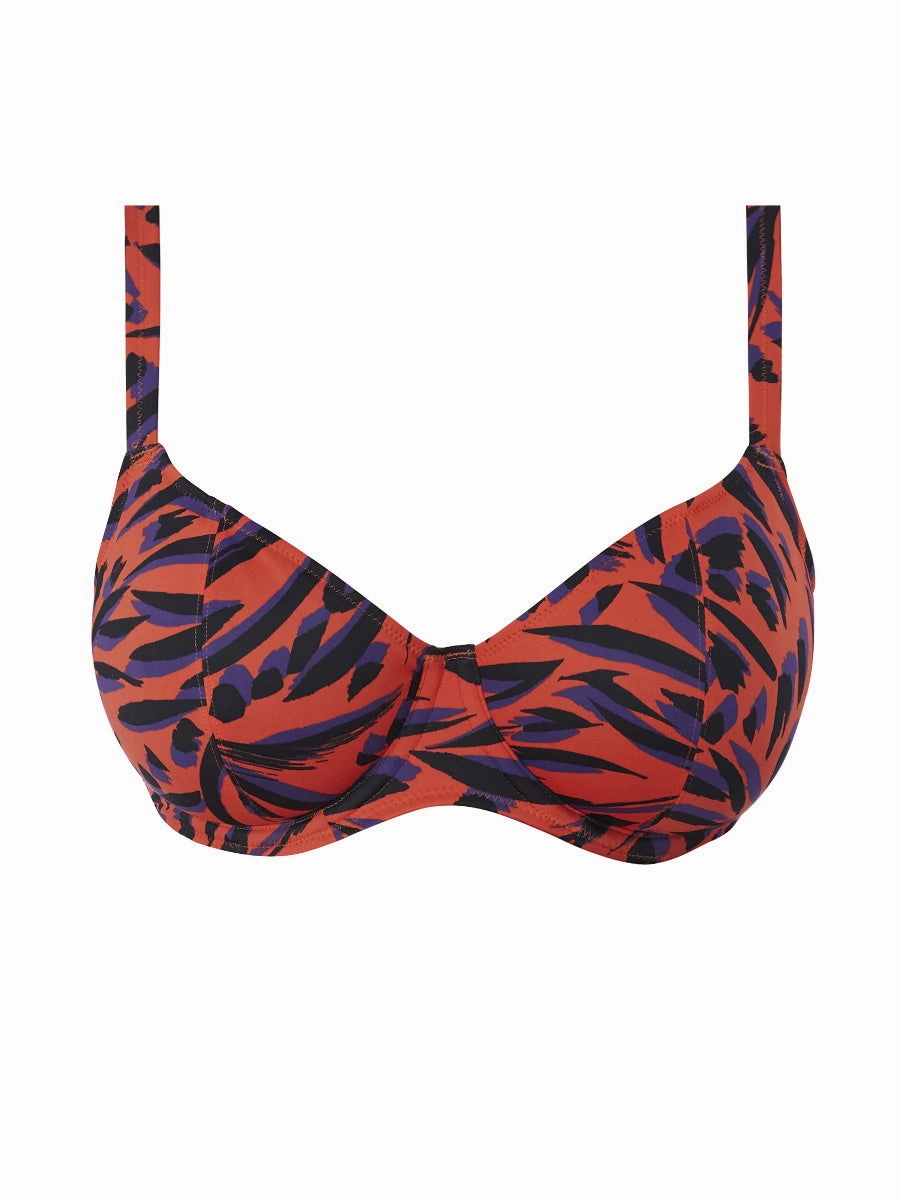 Tiger Bay Plunge Bikini Top - Sunset