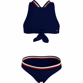 Tommy Hilfiger Crop Top Set Bikini Desert Sky