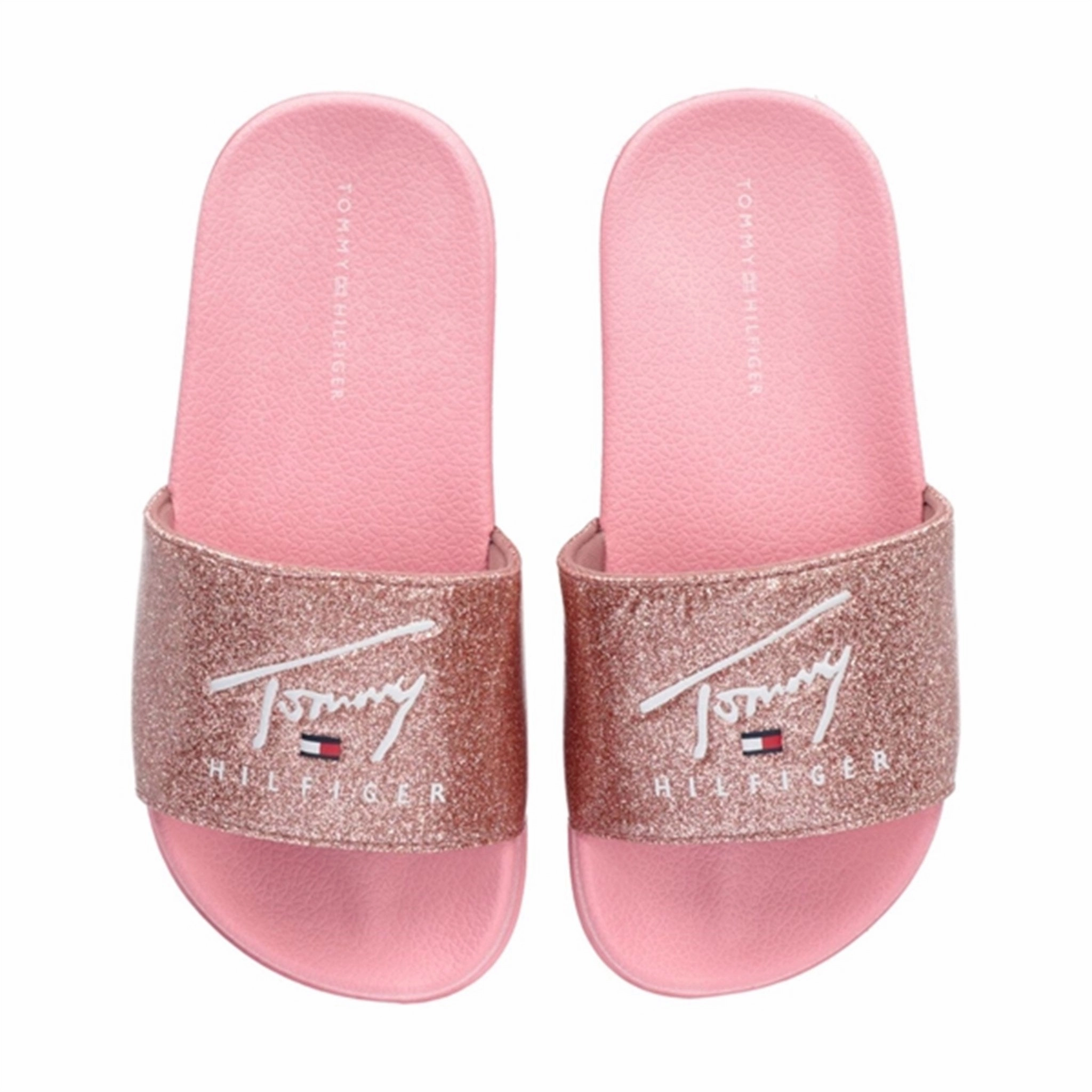 Tommy Hilfiger Flag Print Pool Slide Pink