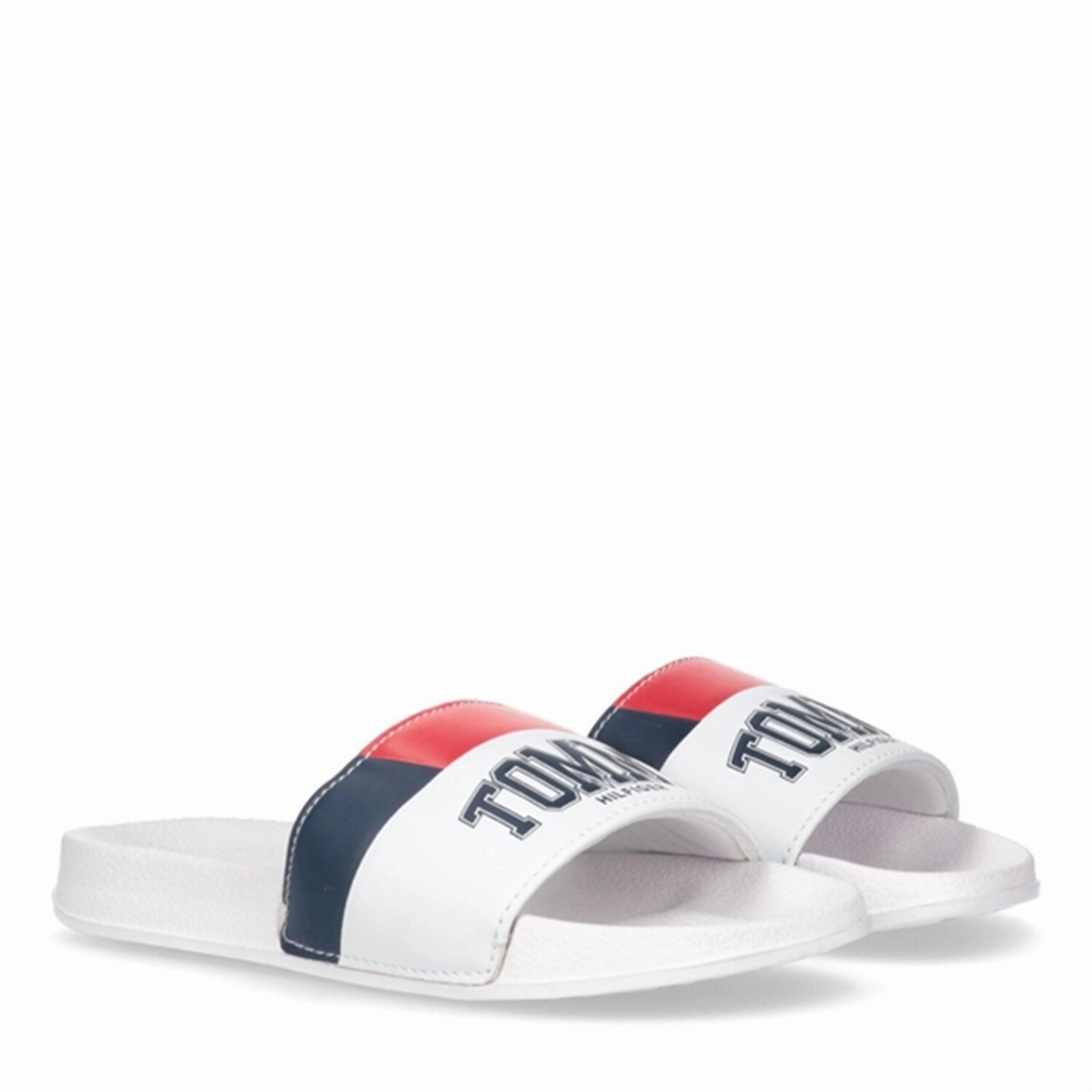 Tommy Hilfiger Varsity Print Pool Slide White