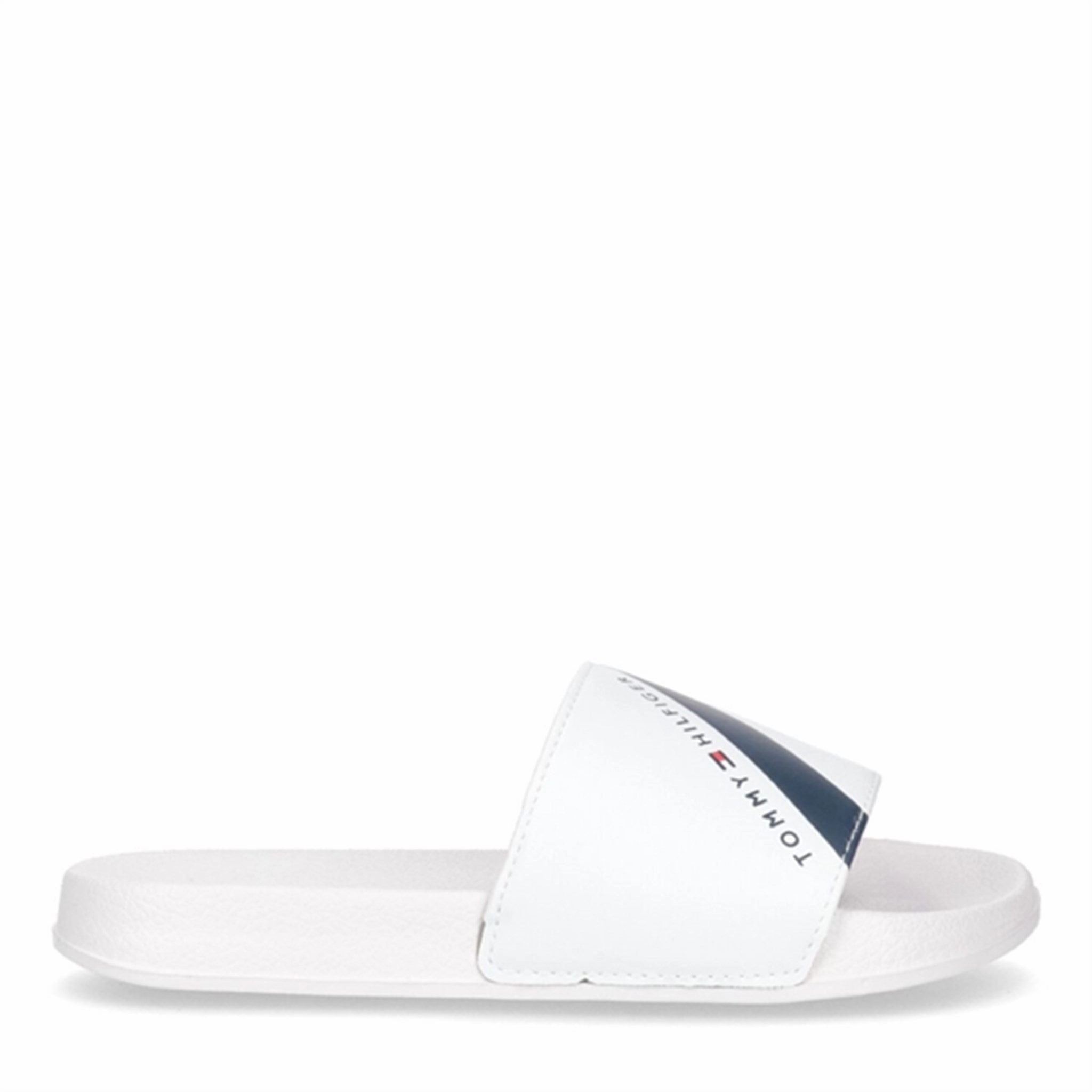 Tommy Hilfiger Varsity Print Pool Slide White