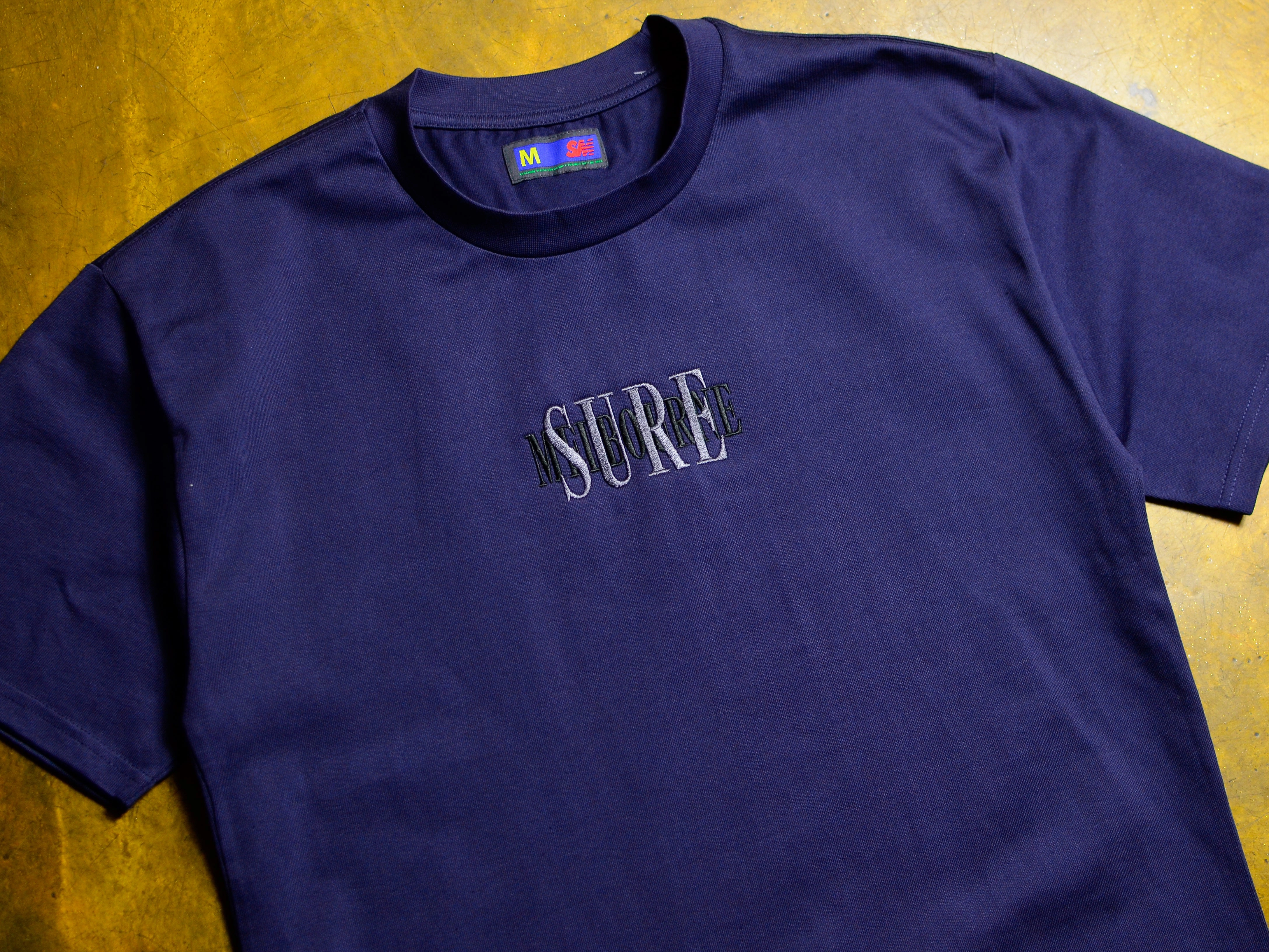 Traffic Heavyweight Embroidered T-Shirt - Navy
