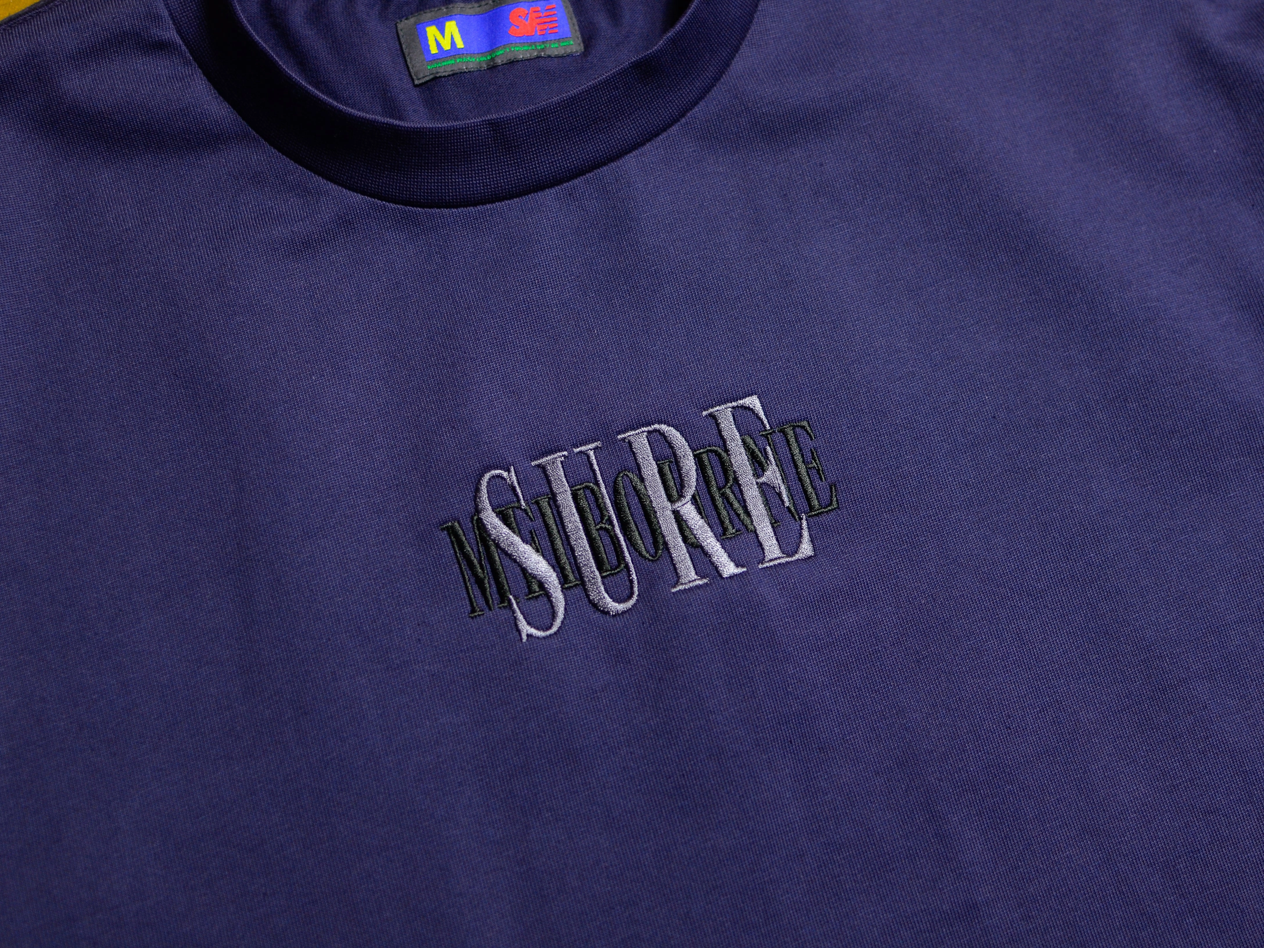 Traffic Heavyweight Embroidered T-Shirt - Navy
