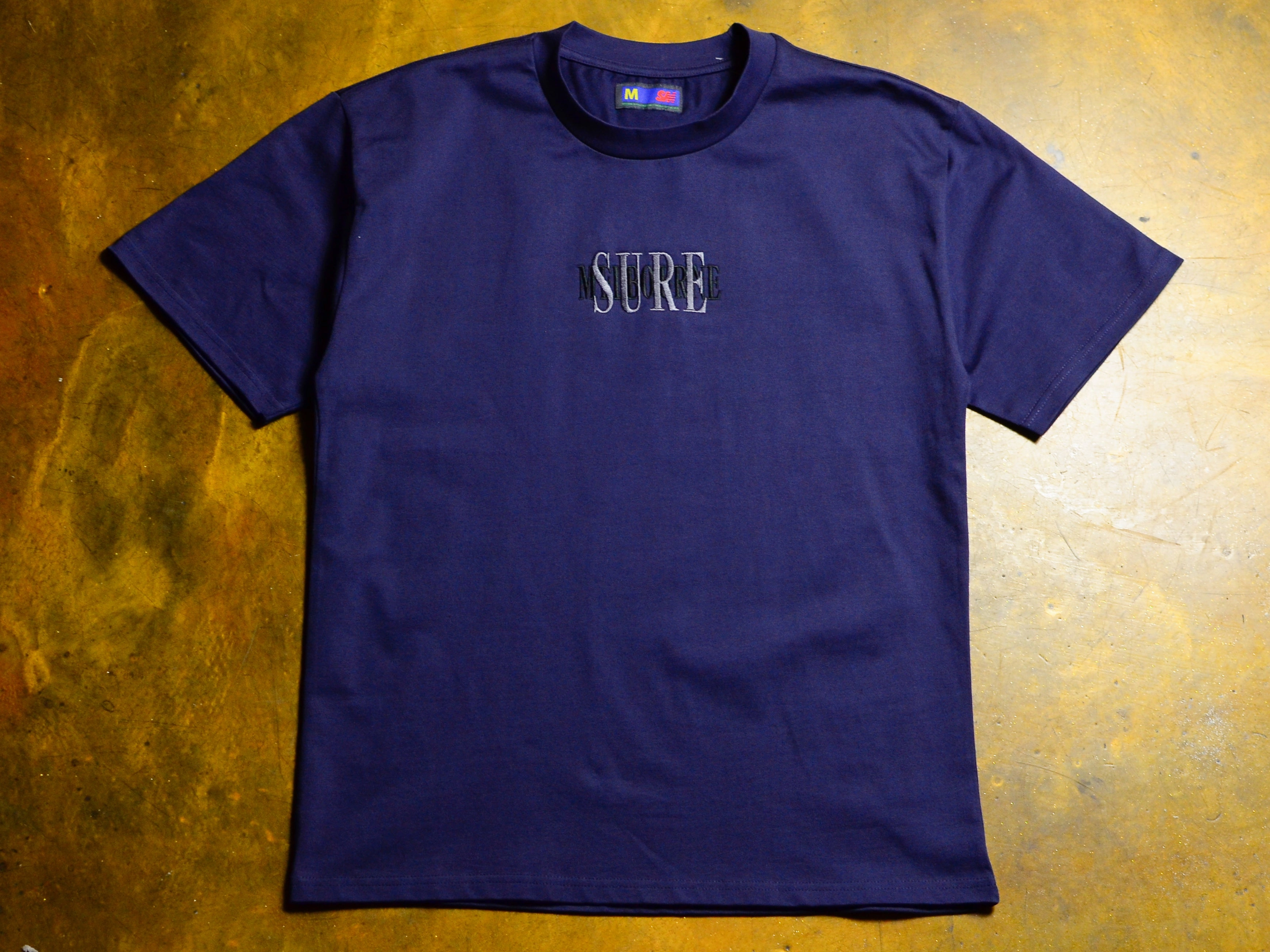 Traffic Heavyweight Embroidered T-Shirt - Navy