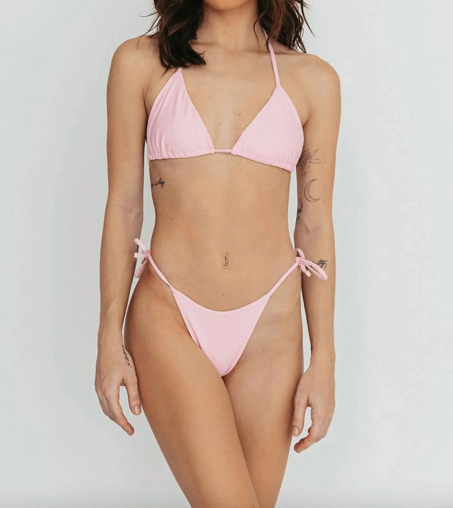 Triangle Swim Top In Blossom Pink