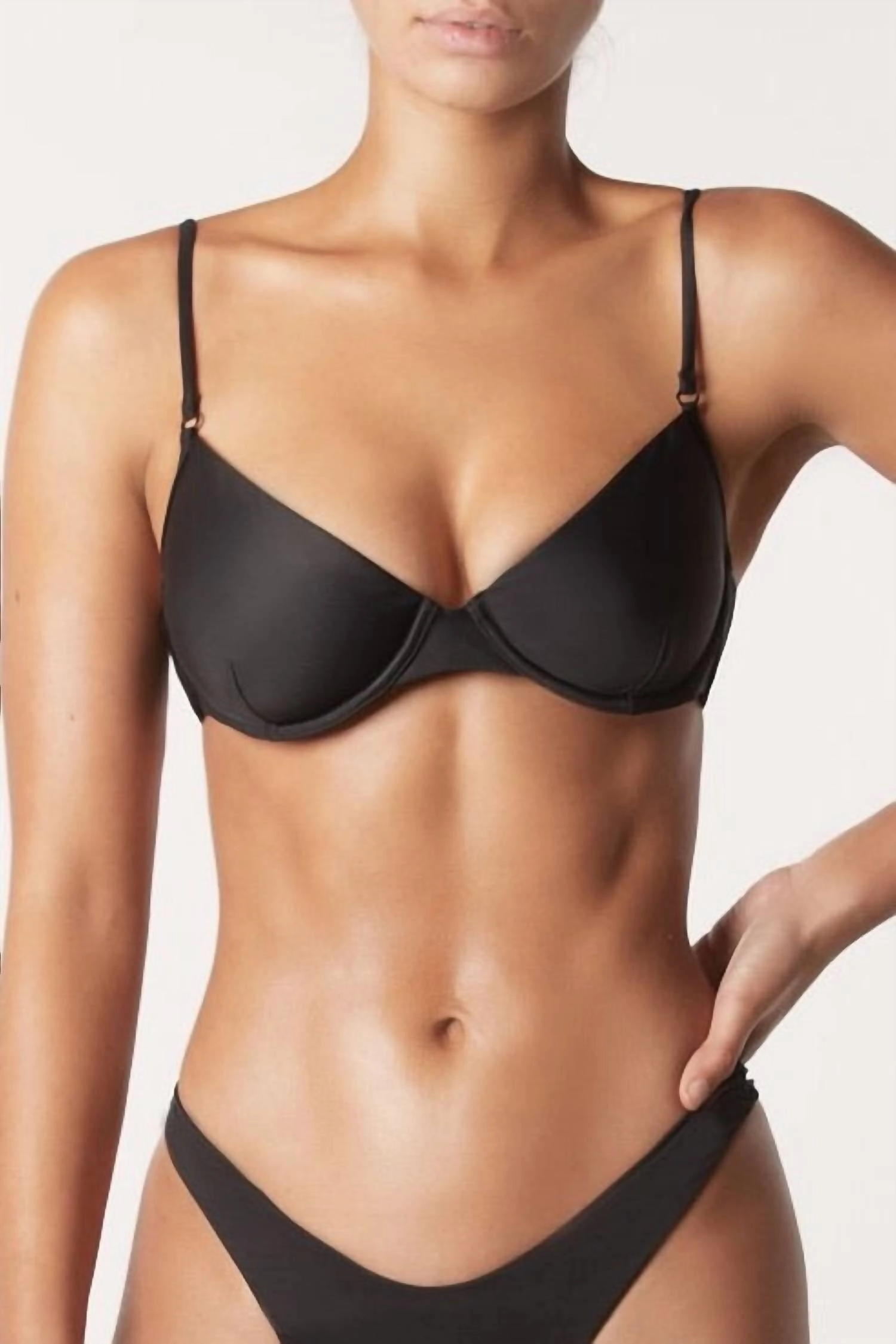 Underwire Bikini Top In Black
