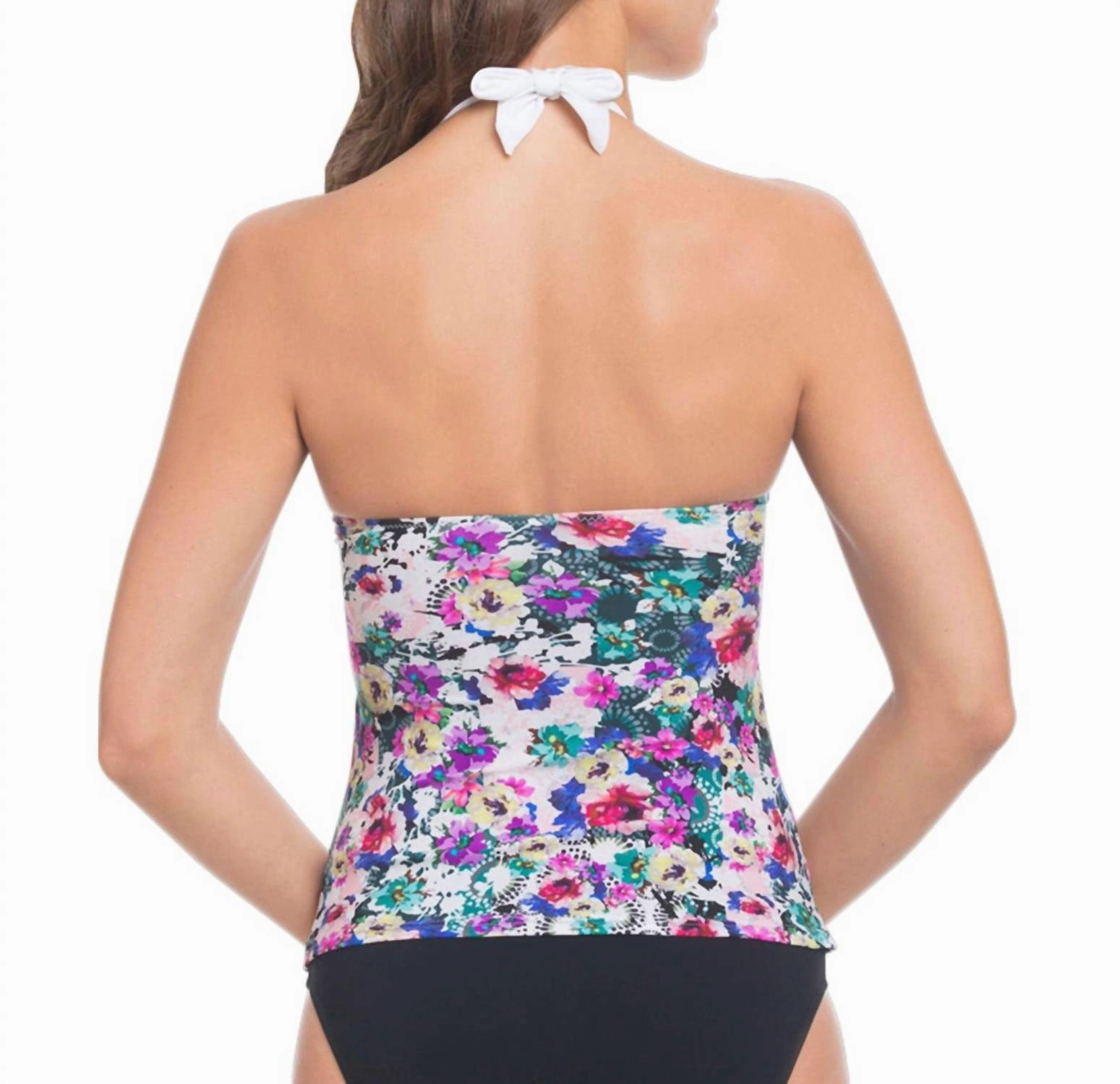 Underwire Halter Tankini Top In Fuji