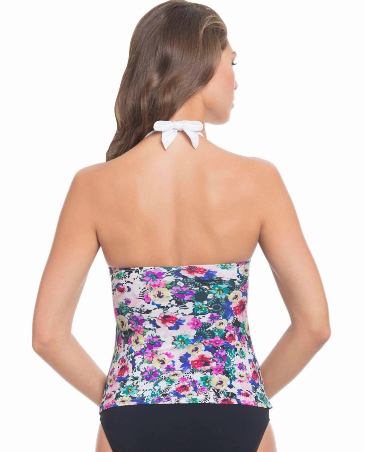 Underwire Halter Tankini Top In Fuji