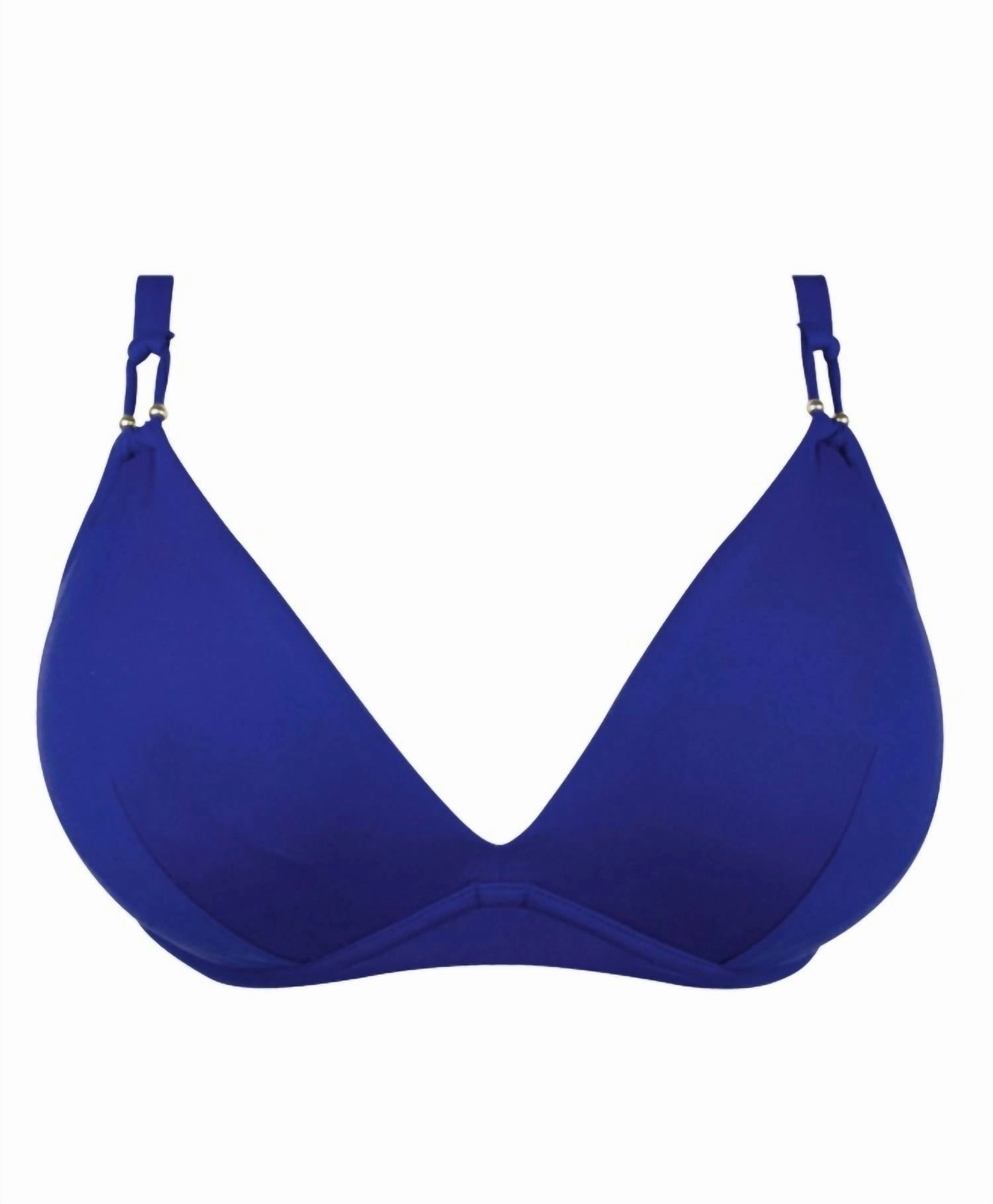 Underwired Triangle Bikini Two-Piece Swimsuit In Mer Indigo