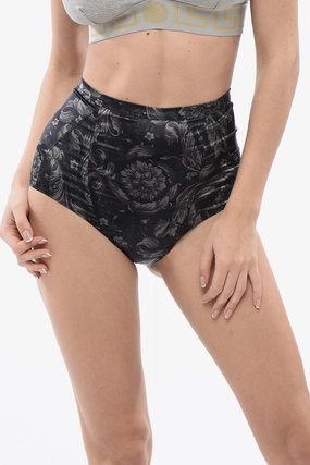 Versace High-Waisted Slip With Barocco Motif