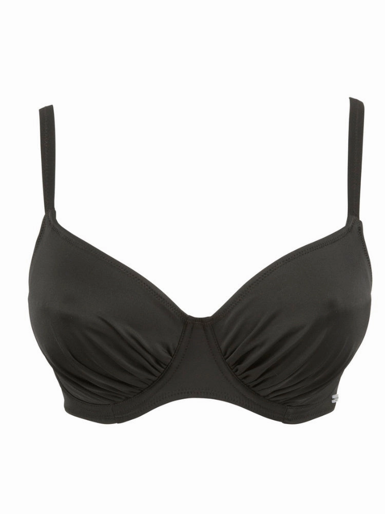 Versailles Full Cup Bikini Top - Black