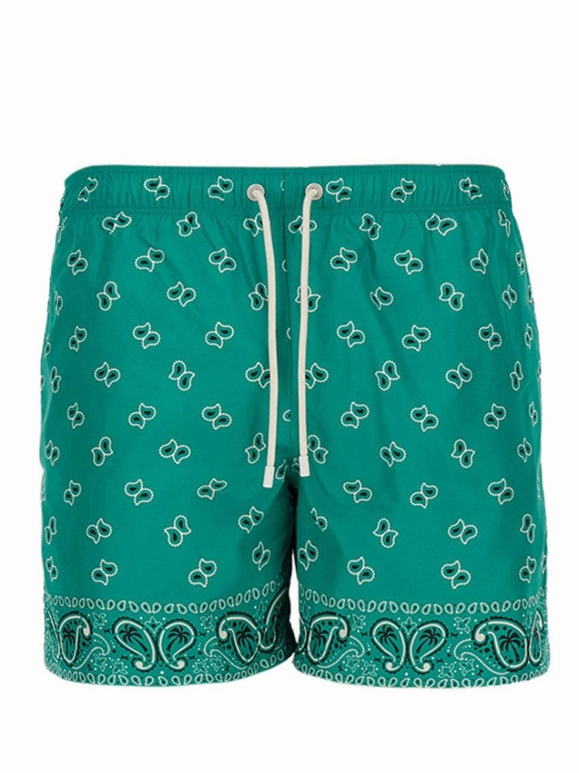 Vibrant Patterned Swimsuit With Adjustable Drawstring Waistband