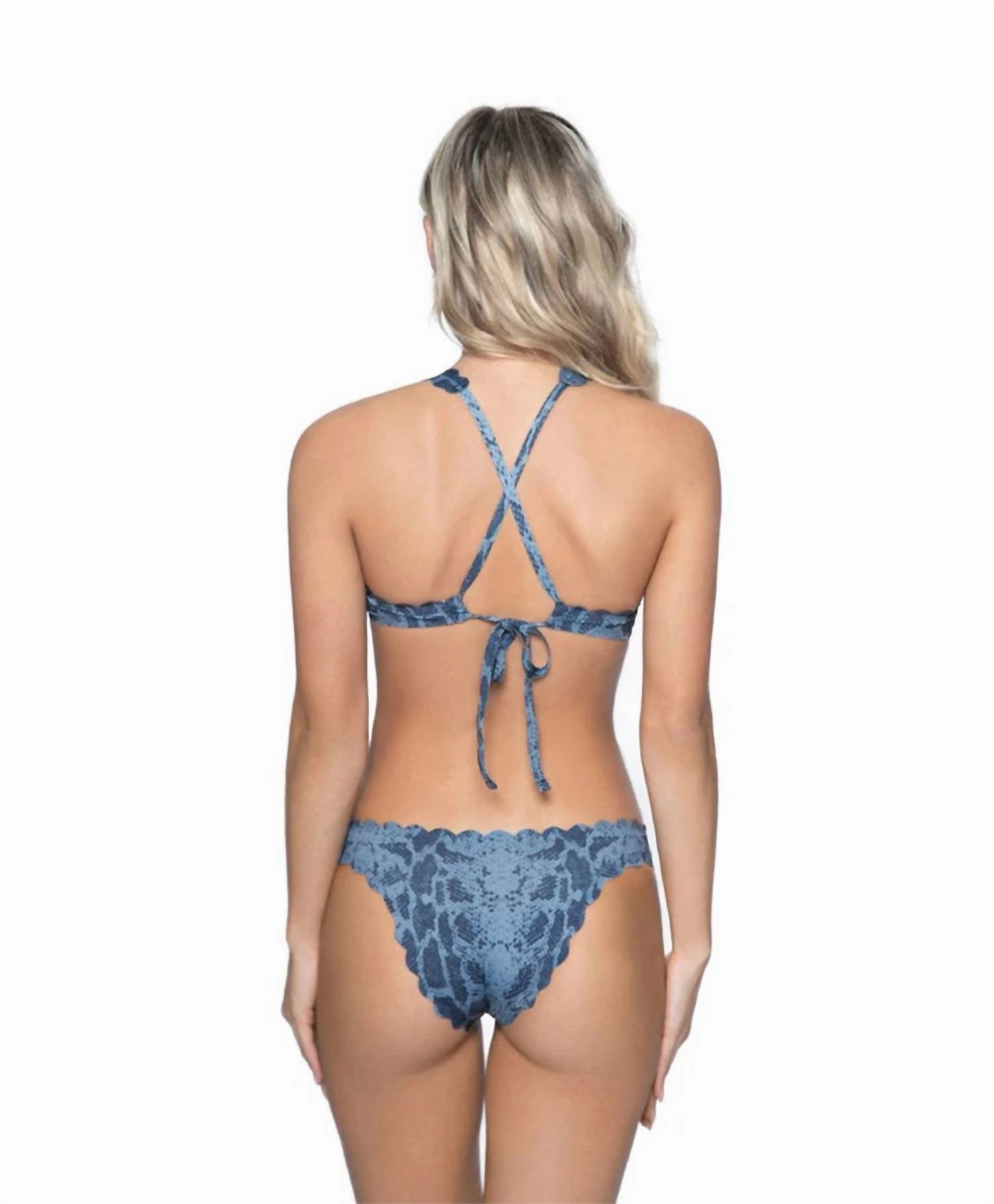 Viper Reversible Seamless Wave Teeny Bottom In Blue
