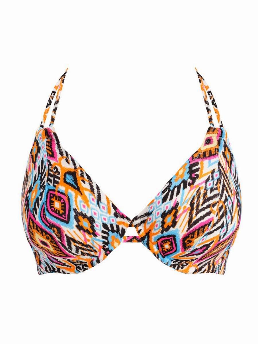 Viva La Fiesta Halter Bikini Top - Multi