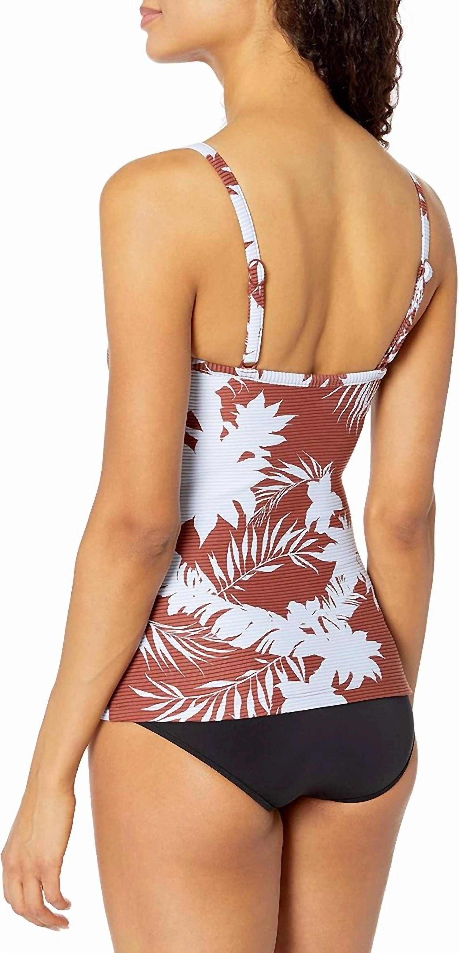 Wild Tropics Tankini Top In Amber