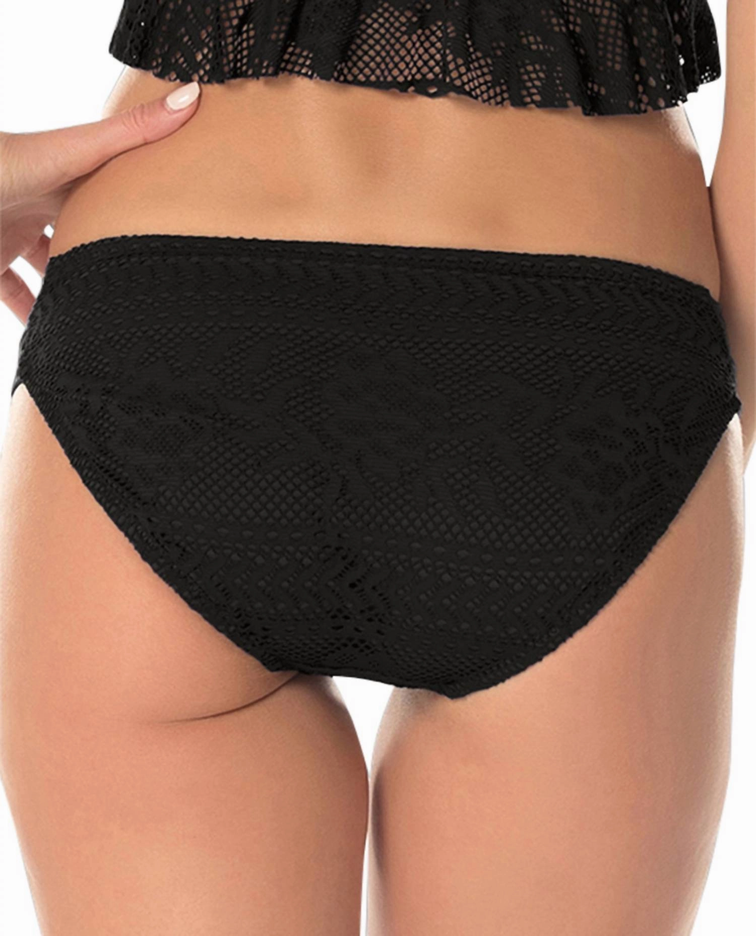 Women's America Bikini Bottom In Prairie Rose Black