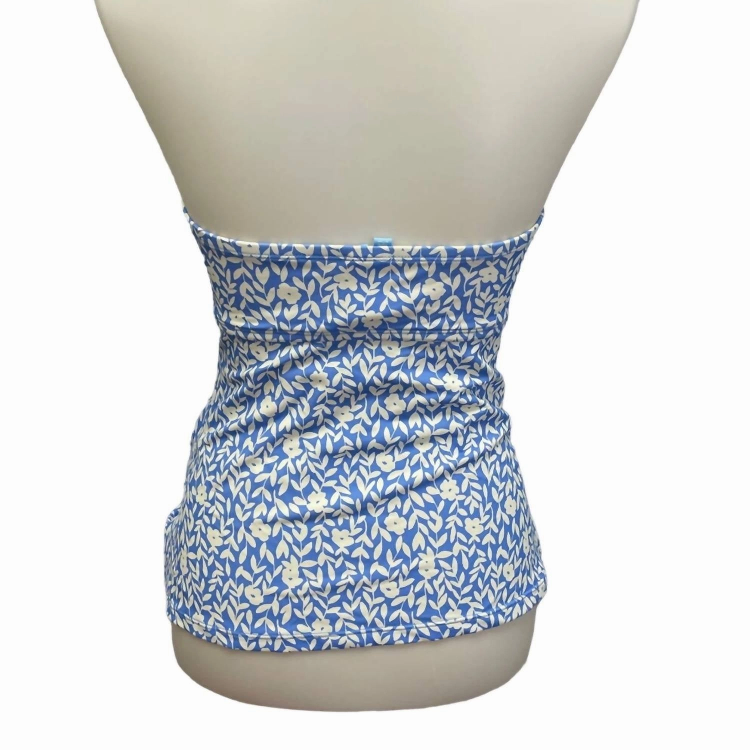 Women's Detachable Straps Floral Swim Top In Blue Floral