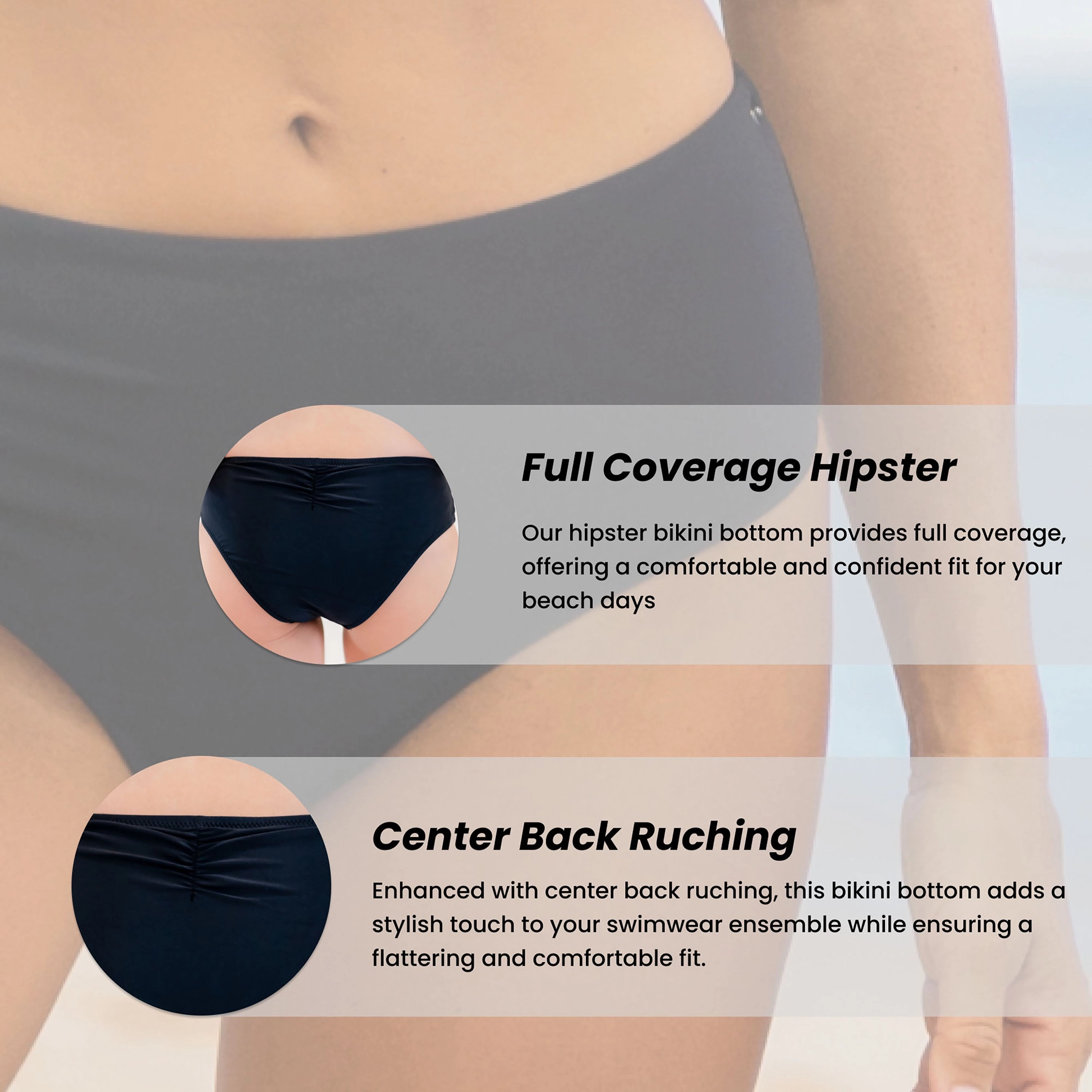 Women's Full Coverage Bikini Bottom