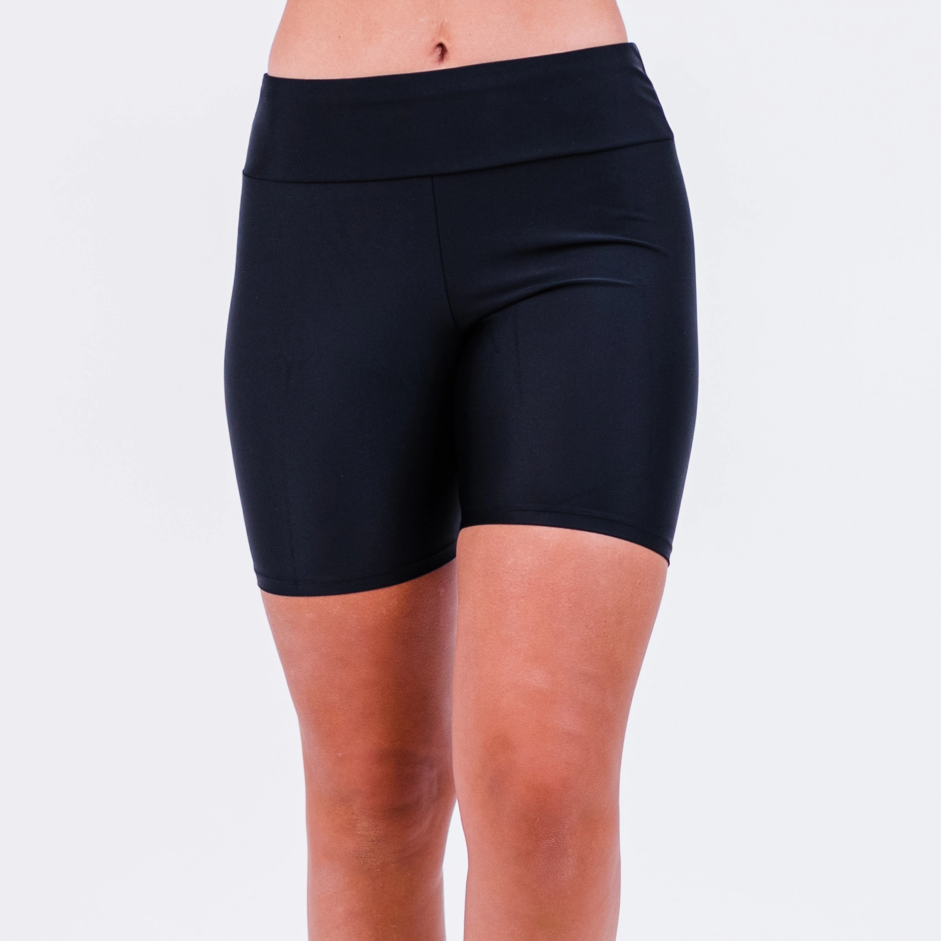 Women's High Waisted Mid-Thigh Swim Shorts