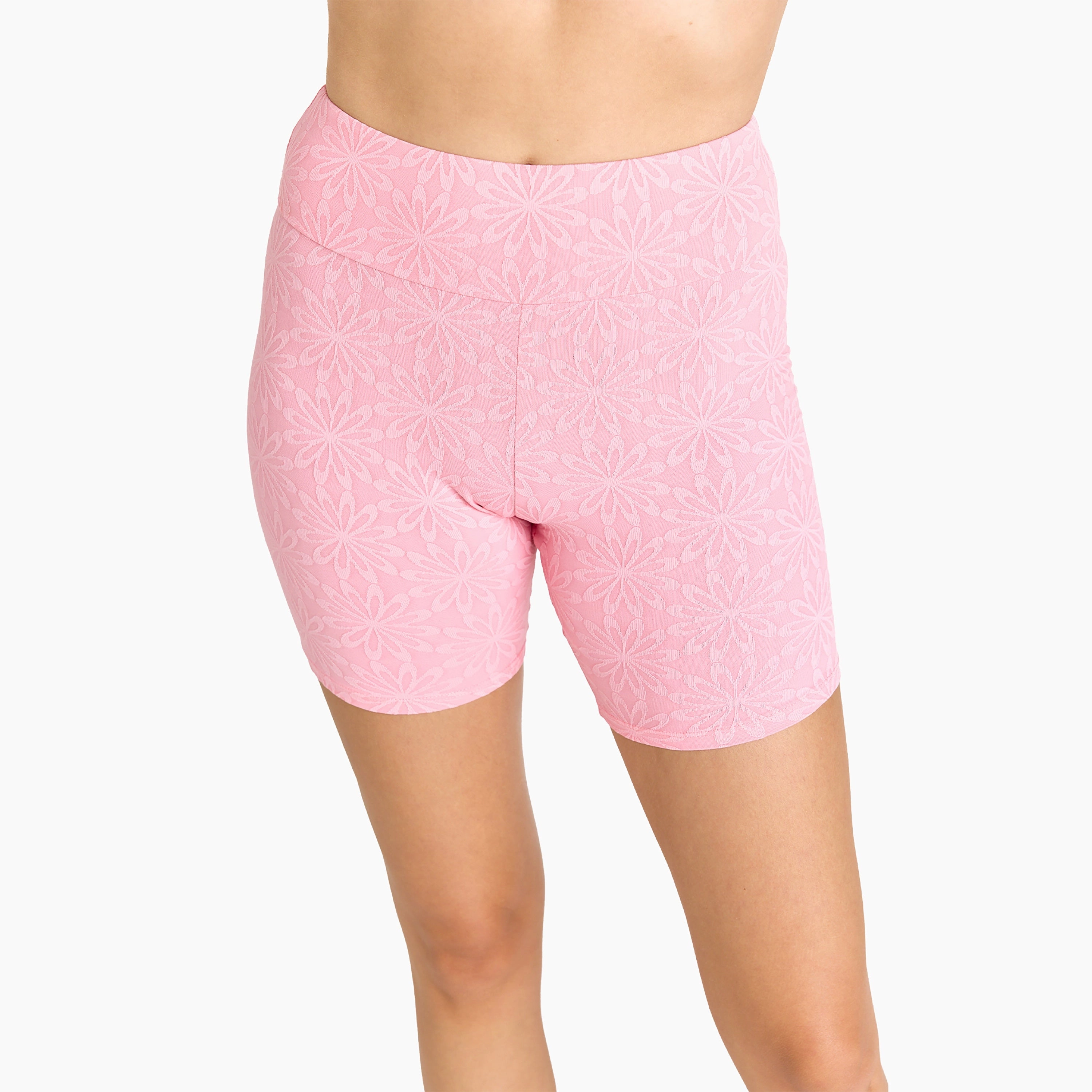 Women's High Waisted Mid-Thigh Swim Shorts