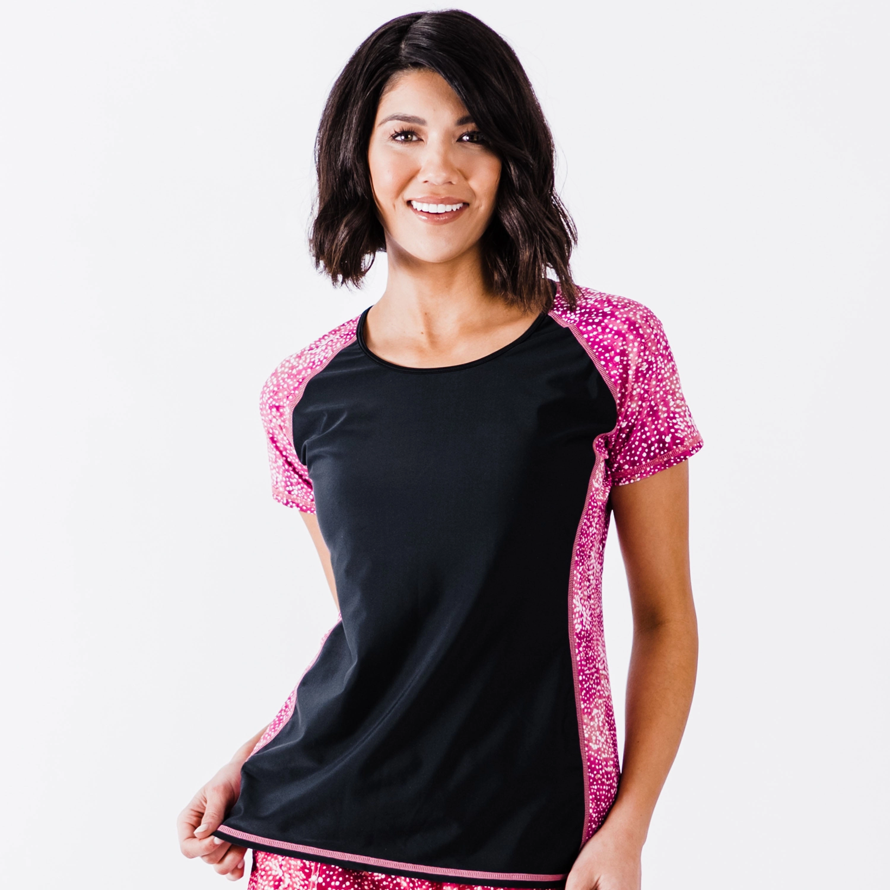 Women's Loose Fit Short Sleeve Adele Swim Top